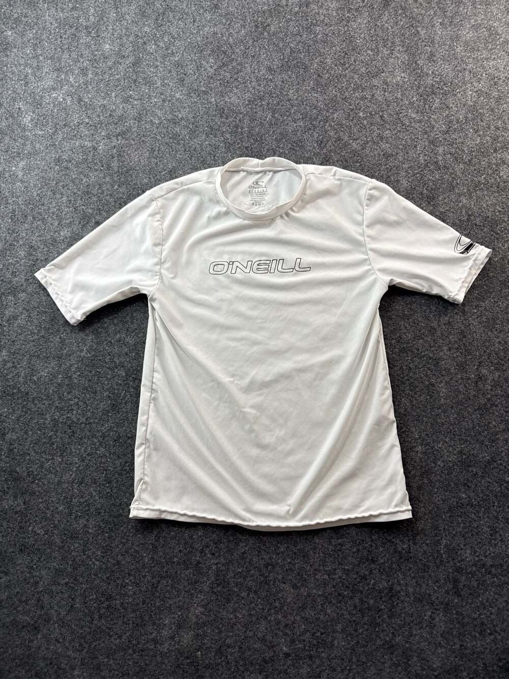 O'Neill Youth Basic Skins Short Sleeve Rash Guard Size 12 White